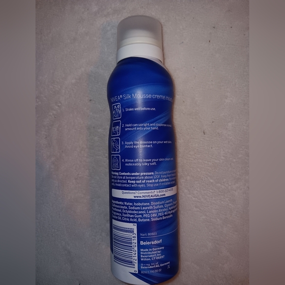 NWOT Nivea Foaming Silk Mousse Body Wash Creme Moisture 6.8oz - Picture 6 of 7